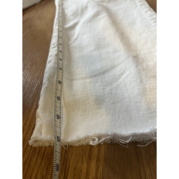 J Crew White Raw Hem High Waist Wide Leg Crop Jean Size 29 - Picture 7 of 7